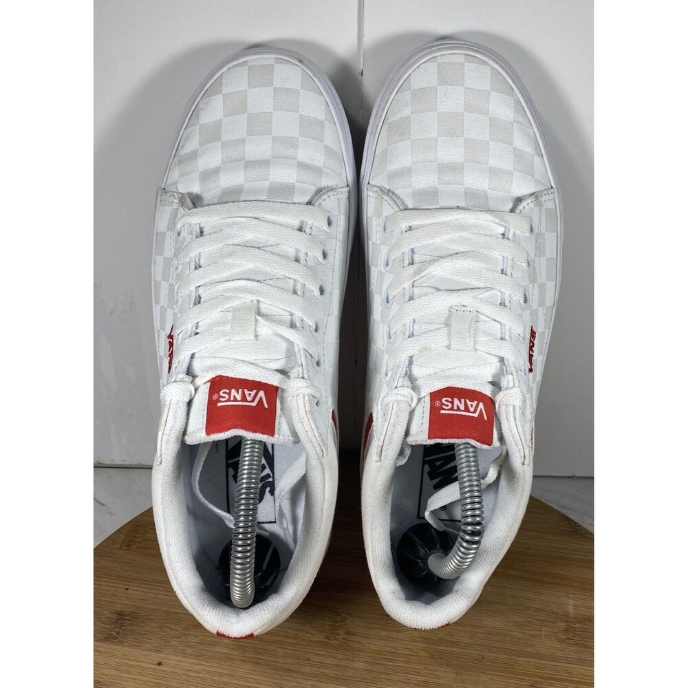 Vans Shoes Off The Wall 500714 White Gray Checkered Sneakers Size Women 9.5 - Picture 6 of 7